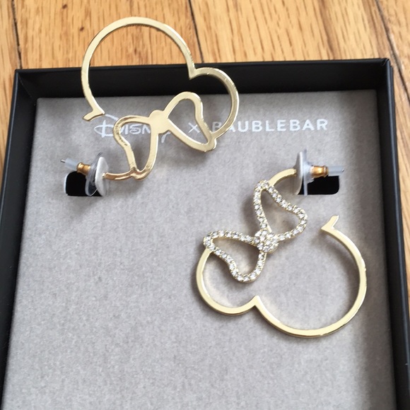 NIB Disney x BAUBLEBAR Minnie Rhinestone Crystal Earrings - Picture 3 of 4